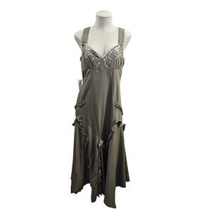 Together 12 Sequin Ruffle Maxi Dress Fairy Vampire‎ Gipsy Goth Beaded Grunge Y2K